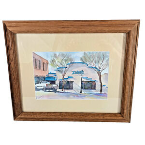 Southwestern Watercolor: Zummy's Adobe by Kat Wiederhorn - Mid-20th Century